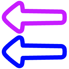 Double Triangle Arrow Left Icon from Plump Neon Set