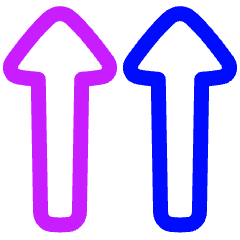 Double Triangle Arrow Up Icon from Plump Neon Set