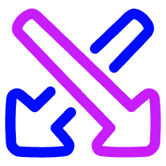 Triangle Arrow Crossover Down Icon from Plump Neon Set