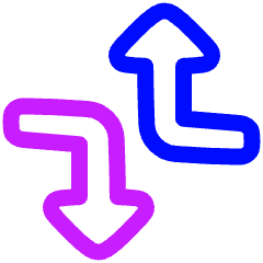 Triangle Arrow Dodge 2 Icon from Plump Neon Set
