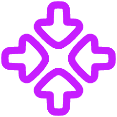 Triangle Arrow Point Center Icon from Plump Neon Set