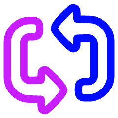 Triangle Arrow Reload Horizontal 3 Icon from Plump Neon Set