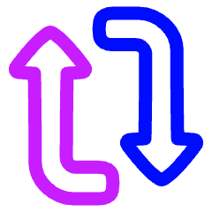 Triangle Arrow Reload Vertical 1 Icon from Plump Neon Set