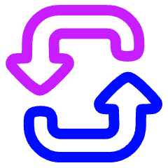 Triangle Arrow Reload Vertical 3 Icon from Plump Neon Set