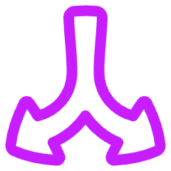 Triangle Arrow Split Vertical Down 2 Icon from Plump Neon Set