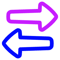 Triangle Arrow Transfer Horizontal 2 Icon from Plump Neon Set