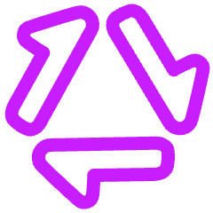Triangle Arrow Triangle Loop Icon from Plump Neon Set