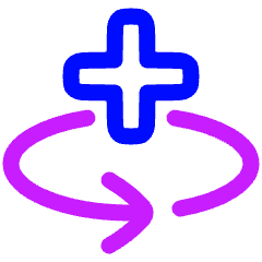 Line Arrow Rotate All Axis Left Icon from Plump Neon Set