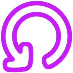 Line Arrow Rotate Left 4 Icon from Plump Neon Set