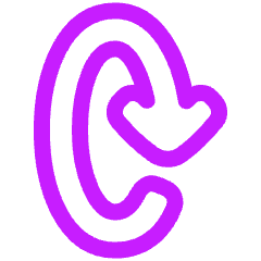 Line Arrow Rotate Vertical Right 2 Icon from Plump Neon Set