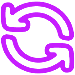 Line Arrow Synchronize 1 Icon from Plump Neon Set