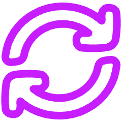 Line Arrow Synchronize 2 Icon from Plump Neon Set