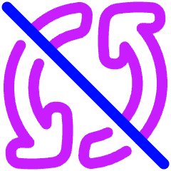 Line Arrow Synchronize Disable Icon from Plump Neon Set