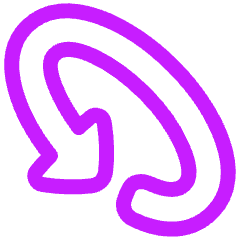 Triangle Arrow Rotate Diagonal Left 1 Icon from Plump Neon Set