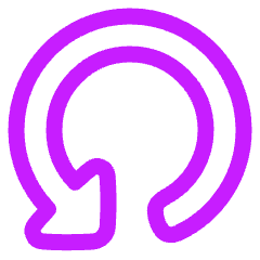 Triangle Arrow Rotate Left 4 Icon from Plump Neon Set