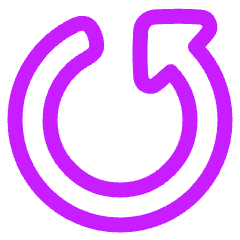 Triangle Arrow Rotate Left 5 Icon from Plump Neon Set