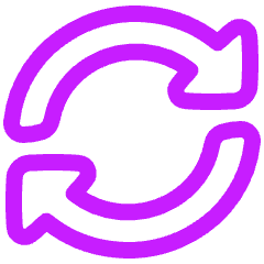 Triangle Arrow Synchronize 2 Icon from Plump Neon Set