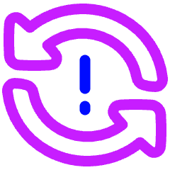 Triangle Arrow Synchronize Warning Icon from Plump Neon Set