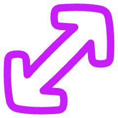 Diagonal Line Arrow 1 Icon from Plump Neon Set