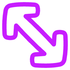 Diagonal Line Arrow 2 Icon from Plump Neon Set