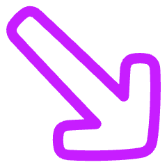 Diagonal Line Arrow Bottom Right Icon from Plump Neon Set