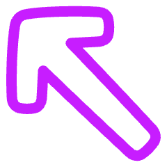 Diagonal Line Arrow Upper Left Icon from Plump Neon Set