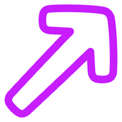 Diagonal Line Arrow Upper Right Icon from Plump Neon Set