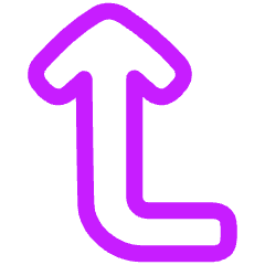 Line Arrow Bend Left Up Icon from Plump Neon Set