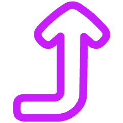Line Arrow Bend Right Up 2 Icon from Plump Neon Set