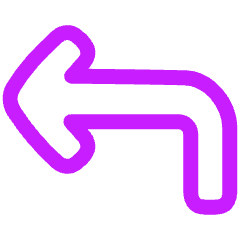 Line Arrow Bend Up Left Icon from Plump Neon Set