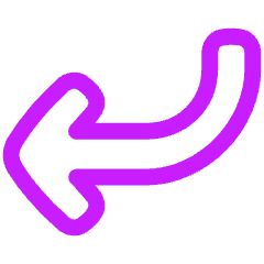 Line Arrow Curve Down Left Icon from Plump Neon Set