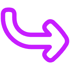 Line Arrow Curve Down Right Icon from Plump Neon Set