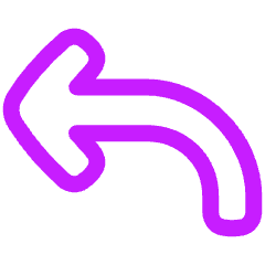 Line Arrow Curve Up Left Icon from Plump Neon Set