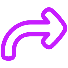 Line Arrow Curve Up Right Icon from Plump Neon Set