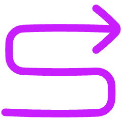 Line Arrow Curvy Right Up Icon from Plump Neon Set
