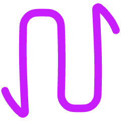 Line Arrow Curvy Up Down 1 Icon from Plump Neon Set