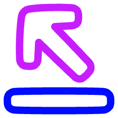 Line Arrow Diagonal Top Left Icon from Plump Neon Set