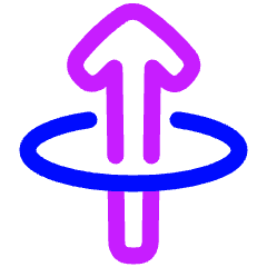 Line Arrow Elipse Up Icon from Plump Neon Set