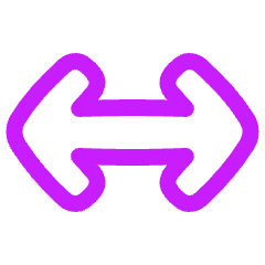 Line Arrow Horizontal Icon from Plump Neon Set