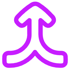 Line Arrow Merge Vertical Icon from Plump Neon Set