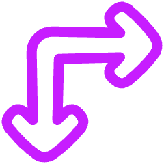 Line Arrow Top Left Corner Icon from Plump Neon Set