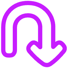 Line Arrow Turn Down Right Icon from Plump Neon Set