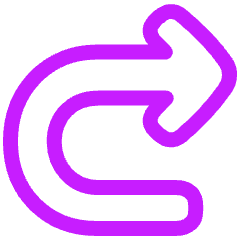 Line Arrow Turn Forward Icon from Plump Neon Set