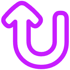 Line Arrow Turn Up Left Icon from Plump Neon Set
