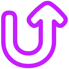 Line Arrow Turn Up Right Icon from Plump Neon Set