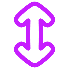 Line Arrow Vertical Icon from Plump Neon Set