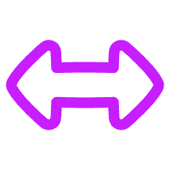 Arrow Horizontal Icon from Plump Neon Set