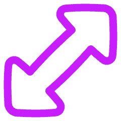 Diagonal Triangle Arrow 1 Icon from Plump Neon Set
