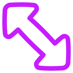 Diagonal Triangle Arrow 2 Icon from Plump Neon Set
