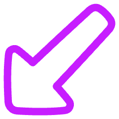 Diagonal Triangle Arrow Bottom Left Icon from Plump Neon Set